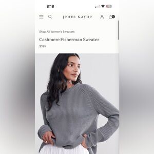 Jenni Kayne Cashmere Fisherman Sweater XS! Gorgeous!